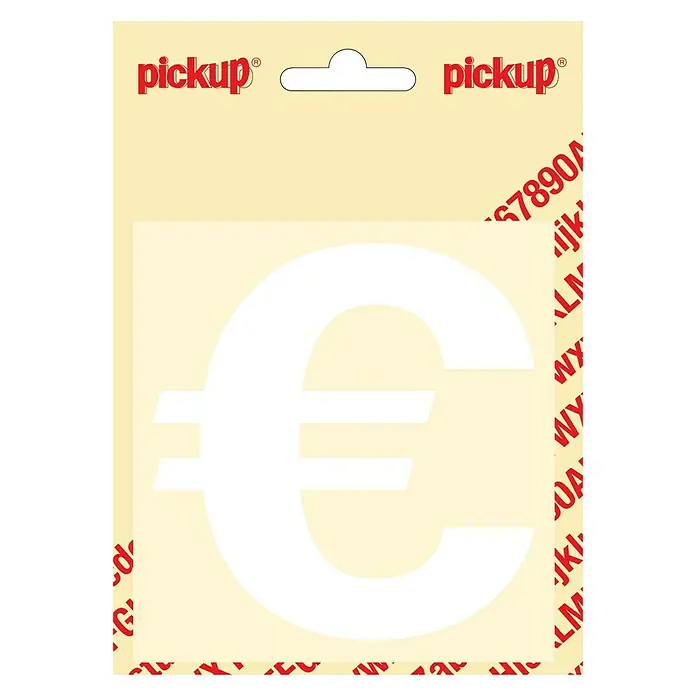 Pickup Naljepnica - Motiv: Simbol eura, Bijele boje