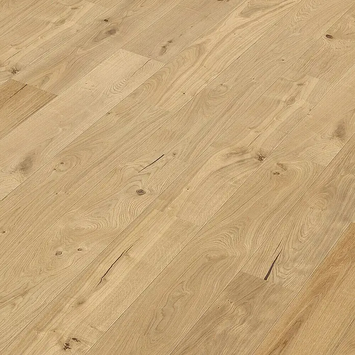 Living by Haro Gotovi parket Hrast premazan uljem strukturirani - 1.085 x 180 x 12 mm, Rustikalni pod - Pogled s lijeve strane