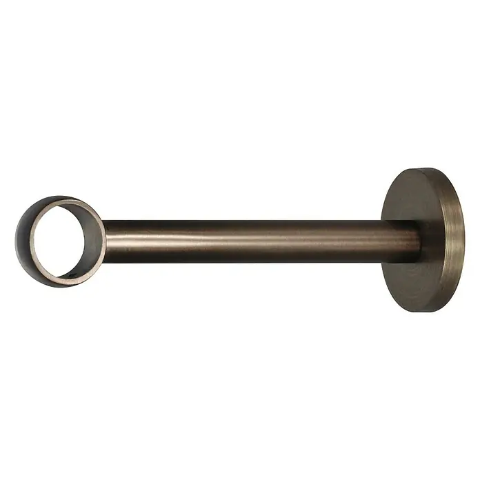 Expo Ambiente Träger Noble - Bronze, Geeignet für: Gardinenstangen Ø 25 mm, 15 cm - Vorderansicht