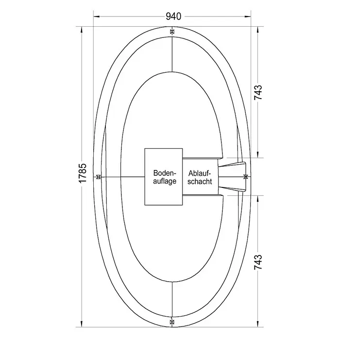 Ottofond Badewannenträger Antigua - Passend für: Ottofond Badewanne Antigua 180 x 96 cm