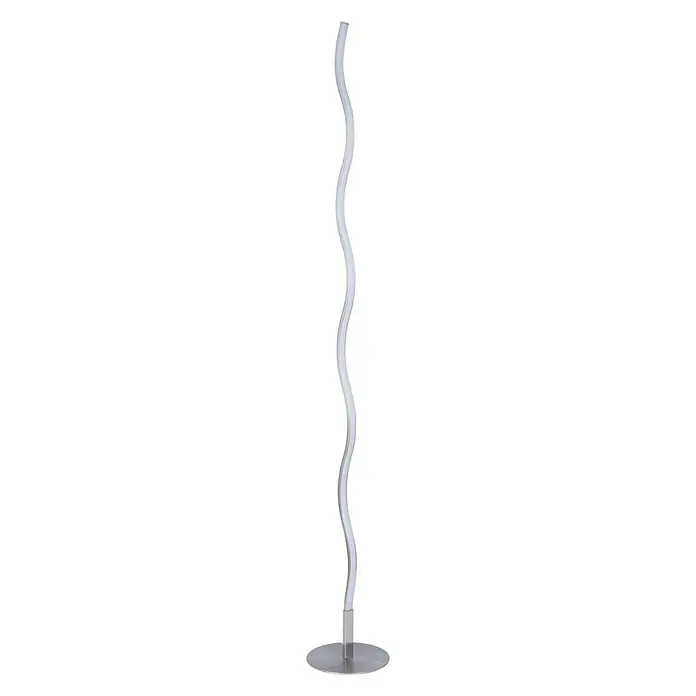 Lámpara de pie LED Lania - 12 W, Altura: 120 cm, Níquel, Blanco neutro