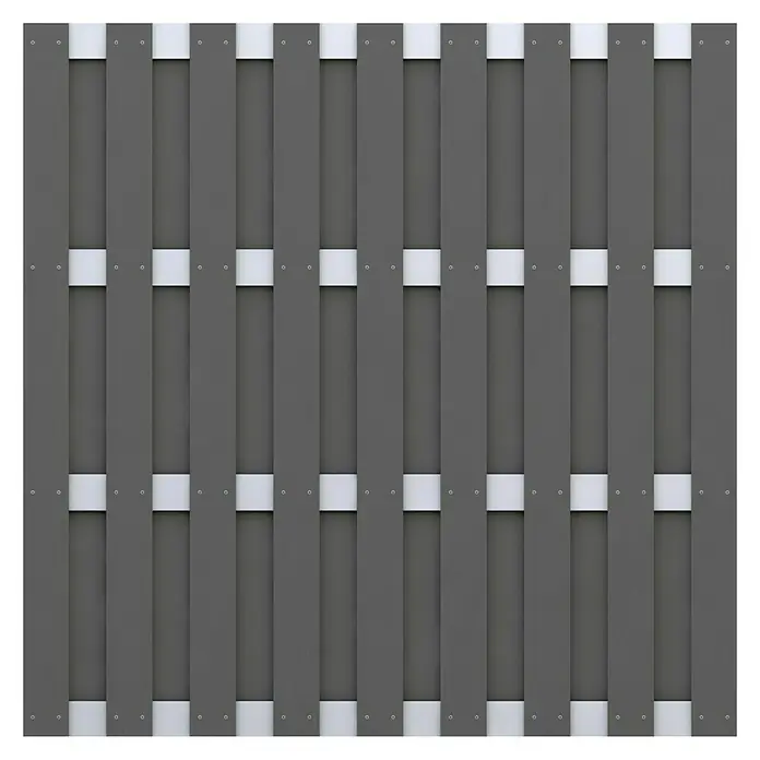 Sichtschutzelement Jumbo - 180 x 180 cm, Gerade, Anthrazit - Vorderansicht