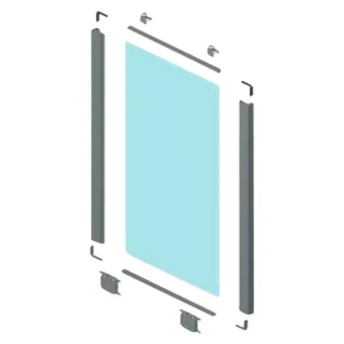 Herraje para puerta corredera de armario GSO-GI70 - Largo: 200 cm, Blanco