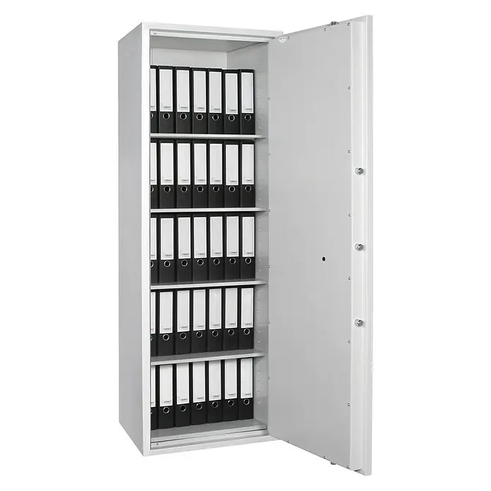 Format Stahlbüroschrank SB Pro 50 - Doppelbart-Hochsicherheitsschloss, L x B x H: 550 x 700 x 1.900 mm - Detailaufnahme