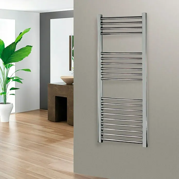 Cicsa Radiador toallero eléctrico Zeta X - An x Al: 50 x 112 cm, 400 W, Plateado, Termostato