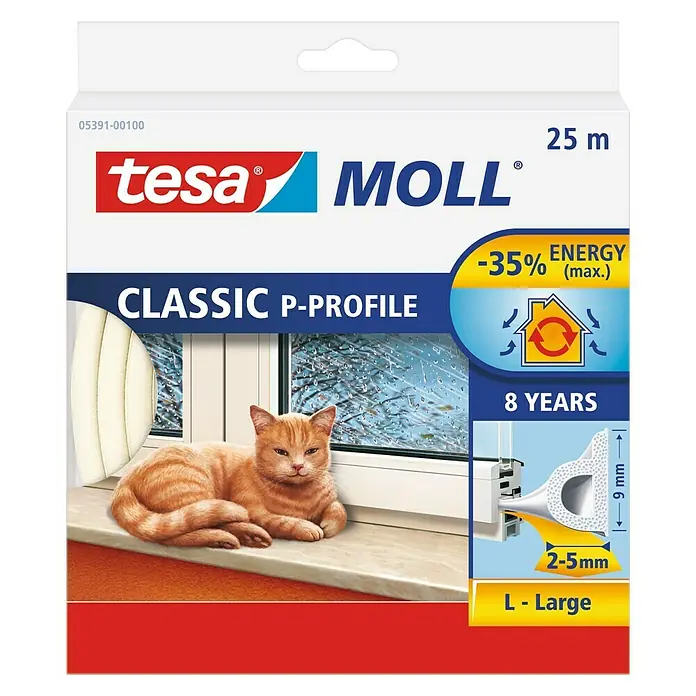 Tesa MOLL P-Profildichtung - Weiß