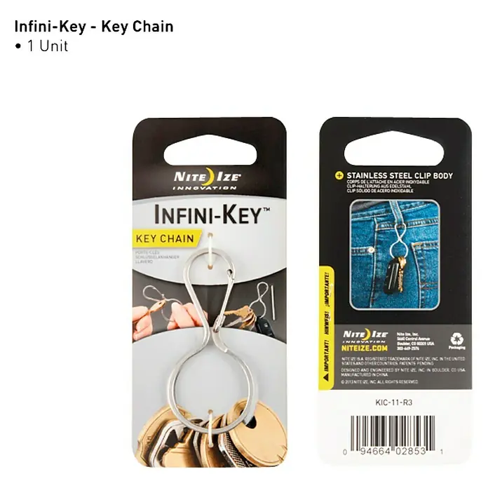 Nite Ize Llavero Infini-Key - Acero inoxidable