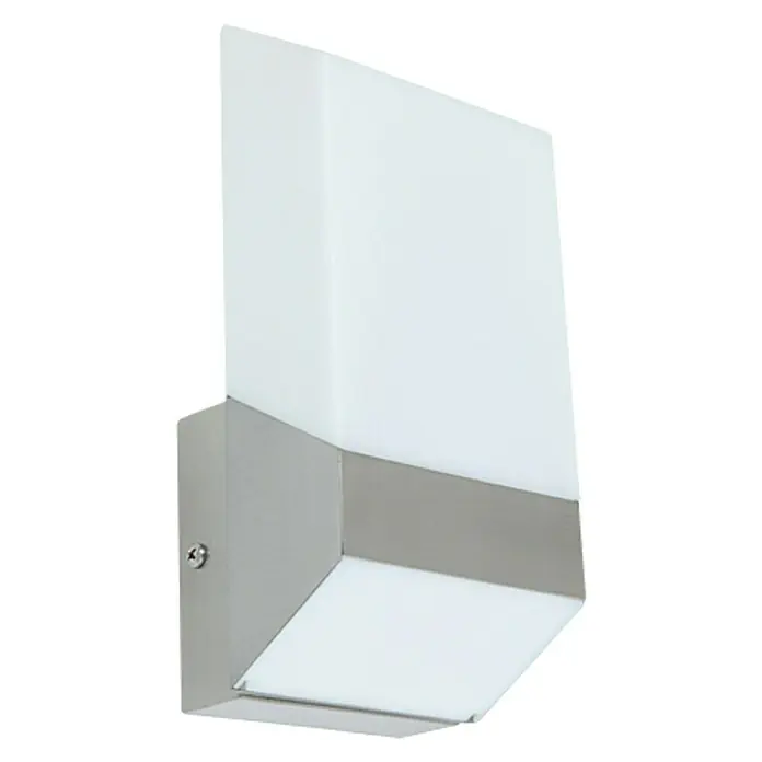 Lutec Aplique exterior LED Flat - 8 W, 7,9 x 10 x 20,7 cm, Gris plata, IP44