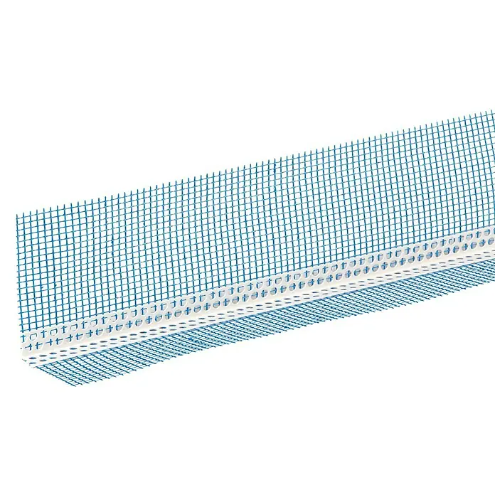 Perfil angular PVC con red de 160 GR/m² - 2,5 m x 10 cm x 10 cm, Aluminio