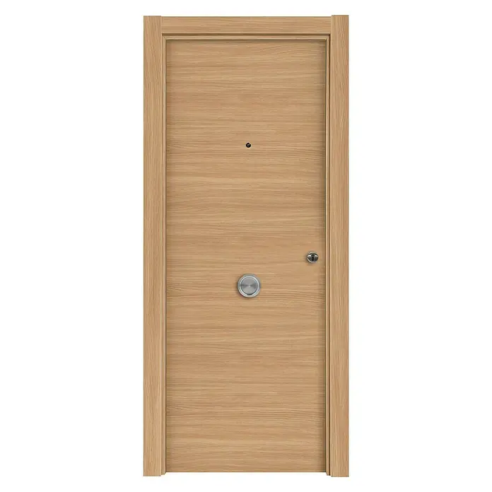 Solid Elements Puerta de entrada interior Blindada - 82,5 x 203 cm, Izquierda, Roble claro