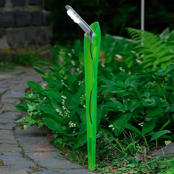 Lutec Estaca solar LED Sun Connec - Verde, Altura: 60 cm, LED