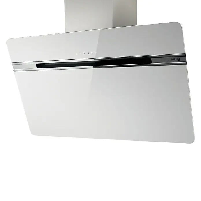 Turboair Campana extractora de vidrio Thunder - Ancho: 90 cm, Potencia de aire máx.: 757 m³/h , Blanco