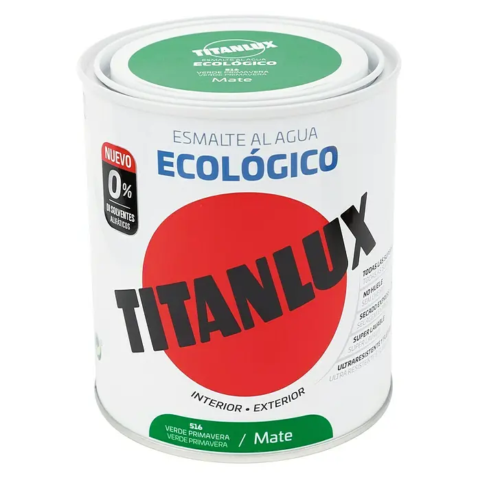 Titanlux Esmalte de color Eco - Verde primavera, 750 ml, Mate