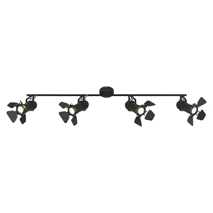 Regleta LED Studio - 4 W, L x An x Al: 111 x 23 x 16,5 cm, Negro, Blanco neutro