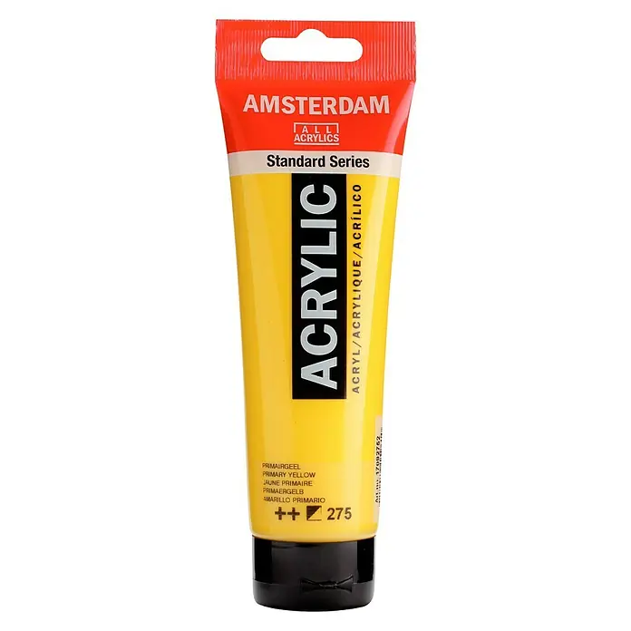 Talens Amsterdam Pintura acrílica Standard - Amarillo primario, 120 ml, Tubo