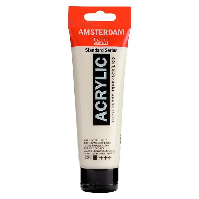 Talens Amsterdam Pintura acrílica Standard - Amarillo Nápoles claro, 120 ml, Tubo