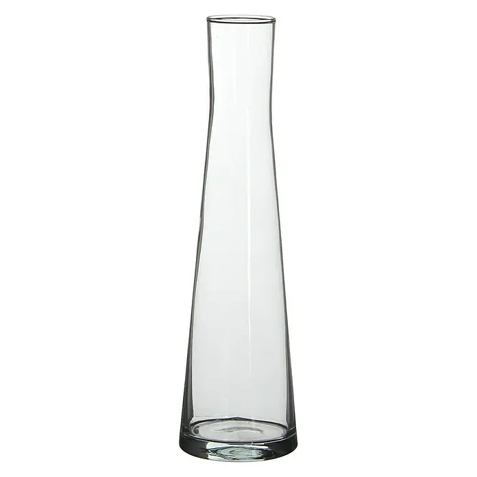 Jarrón de vidrio Ixia - Ø x Al: 8 x 30 cm, Transparente