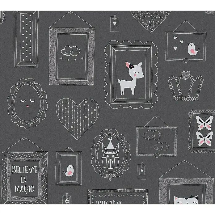 AS Creation Boys And Girls 6 Vliestapete - Schwarz, Motiv, 10,05 x 0,53 m - Detailaufnahme