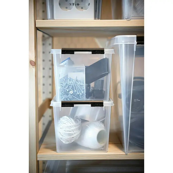 SmartStore Aufbewahrungsbox Classic - L x B x H: 21 x 17 x 15 cm, Kunststoff, Transparent - Stimmungsaufnahme