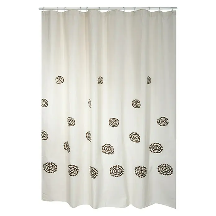 Spirella Cortina de baño textil Tribal - An x Al: 180 x 200 cm, Negro/blanco