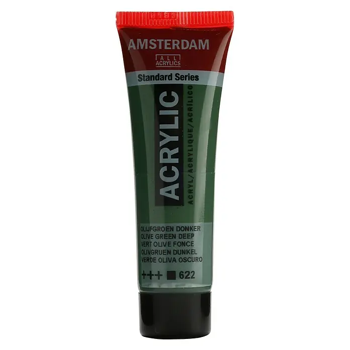 Talens Amsterdam Pintura acrílica Standard - Verde oliva oscuro, 20 ml, Tubo