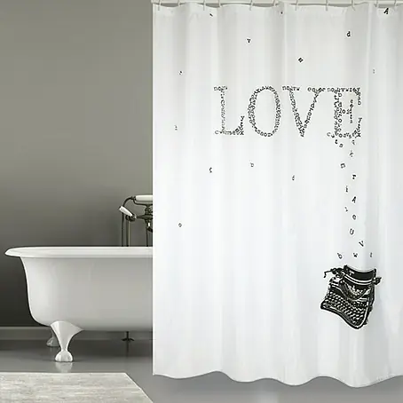 Venus  Cortina de baño textil Type Writer