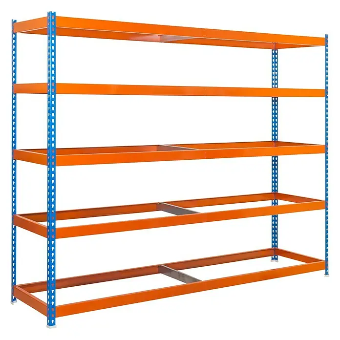 Simonrack Ecoforte Estructura de estantería - L x An x Al: 45 x 180 x 200 cm, Capacidad de carga: 400 kg/balda, Número de baldas: 5 ud., Azul