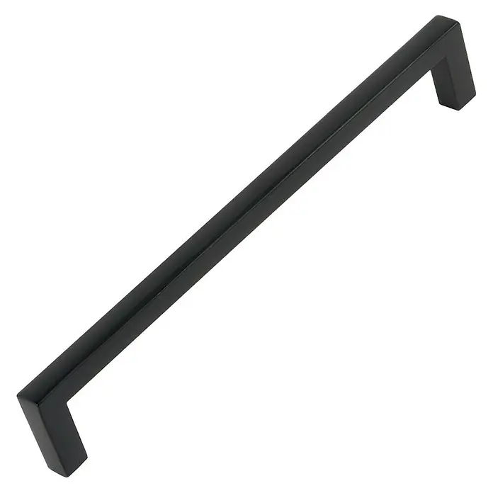 Nesu Tirador para muebles 875222 - L x An x Al: 20,2 x 0,8 x 2,8 cm, Acero, Negro, Distancia entre orificios: 192 mm