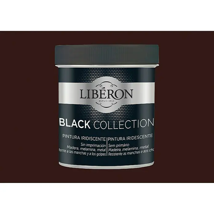 Libéron Pintura para efectos decorativos Black Collection - Negro púrpura, 500 ml, Brillante