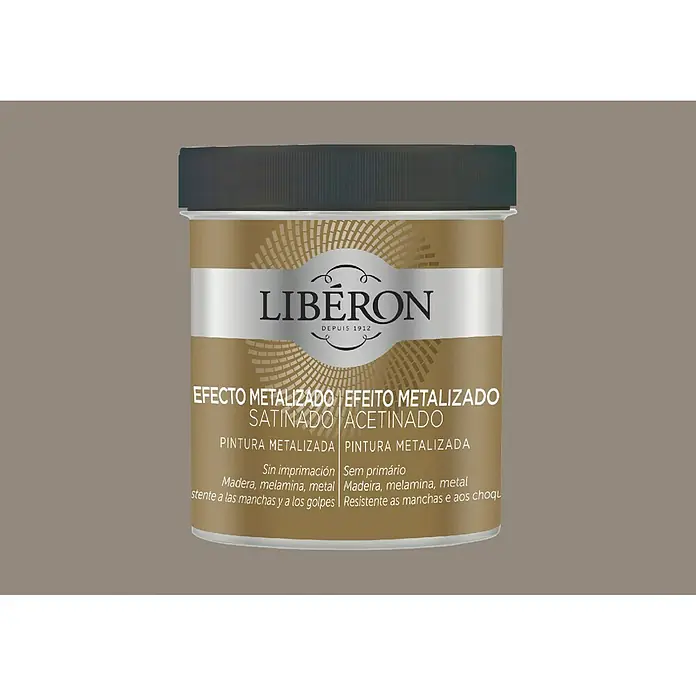 Libéron Pintura de efecto metálico - Plateado, 500 ml, Satinado