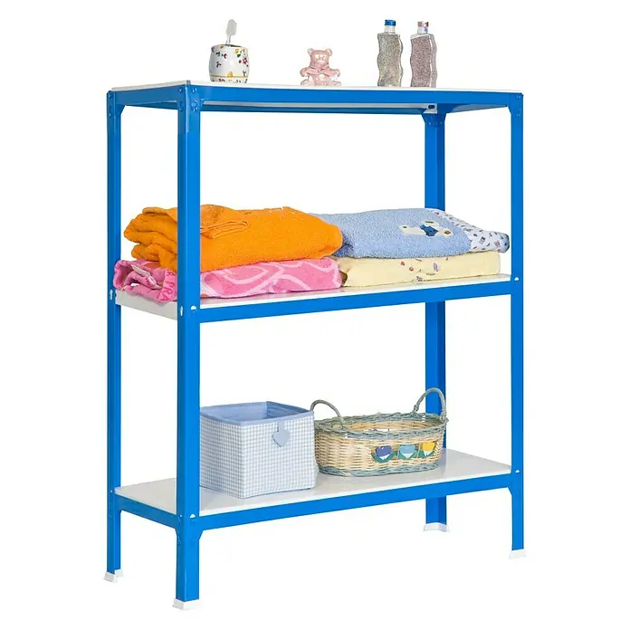 Simonrack Simonhome Estantería metálica Homeclick Color Plus - L x An x Al: 30 x 100 x 90 cm, Capacidad de carga: 150 kg/balda, Número de baldas: 3 ud., Azul