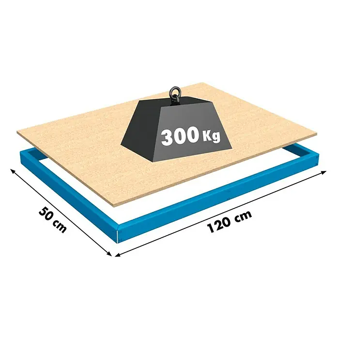 Regalux Balda adicional - L x An x Al: 120 x 50 x 1,2 cm