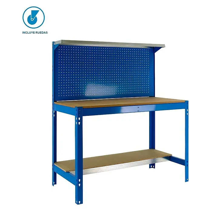 Simonrack Simonwork Banco de trabajo BT3 Mobile - L x An x Al: 61 x 151 x 144,5 cm, Capacidad de carga: 280 kg, Azul