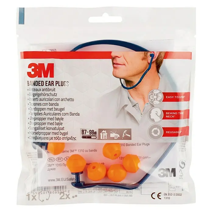 3M Bügelgehörschutz mit Band - Blau/Orange