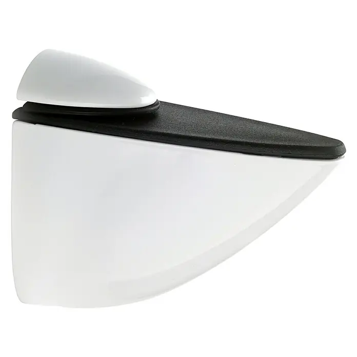 Rei Soporte de pared para estantes Pelican - L x An x Al: 8,9 x 10,6 x 4 cm, Carga soportada: 40 kg, Blanco, Apto para: Estantes, 1 ud.