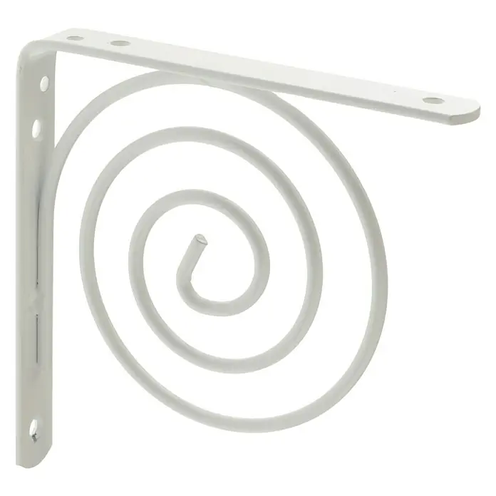 Rei Escuadra de soporte 1463 - Blanco, L x An x Al: 15 x 15 x 2 cm, Carga soportada: 20 kg, Acero