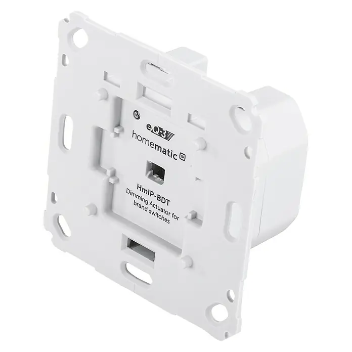 Homematic IP Phasenabschnittdimmer-Einsatz HmIP-BDT - 37 x 71 x 71 mm, Unterputz, 230 V/50 Hz - Linke Seitenansicht