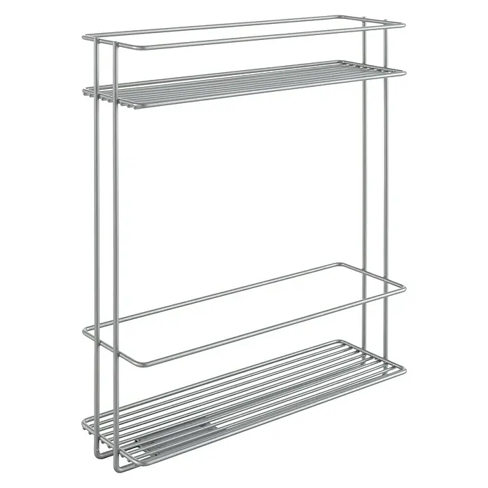 Metaltex Regal In & Out XL - L x B x H: 11 x 38 x 34 cm, Anzahl Böden: 2 Stk., Kleben - Vorderansicht