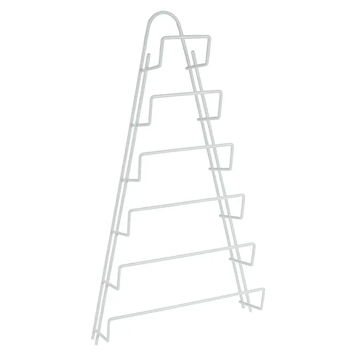 Metaltex Deckelhalter Kiwi - Geeignet für: 6 Topfdeckel, Weiß - Vorderansicht