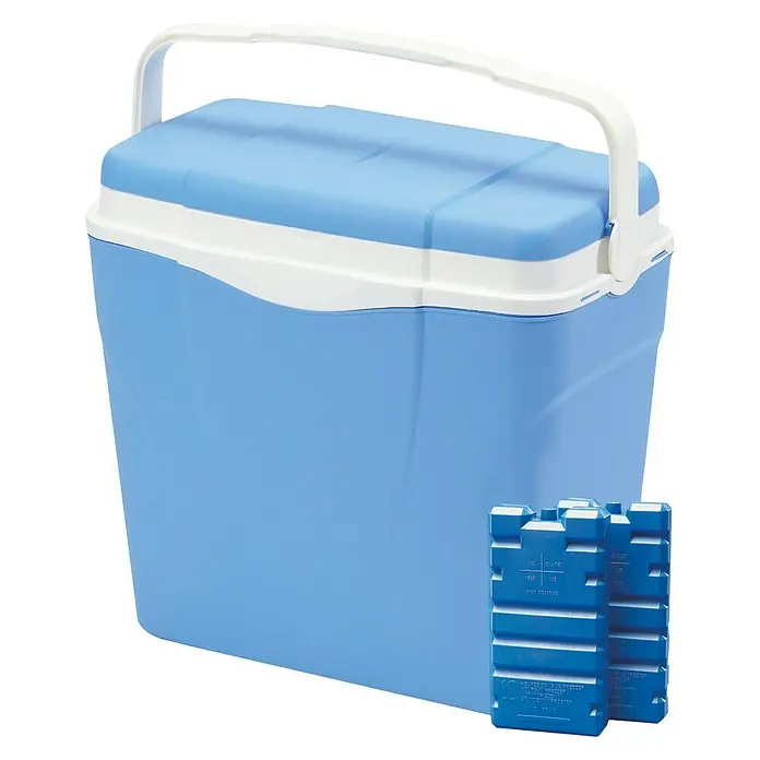 Kühlbox - 25 l, Grün, Blau/Weiß, Grau/Weiß, Farbig sortiert