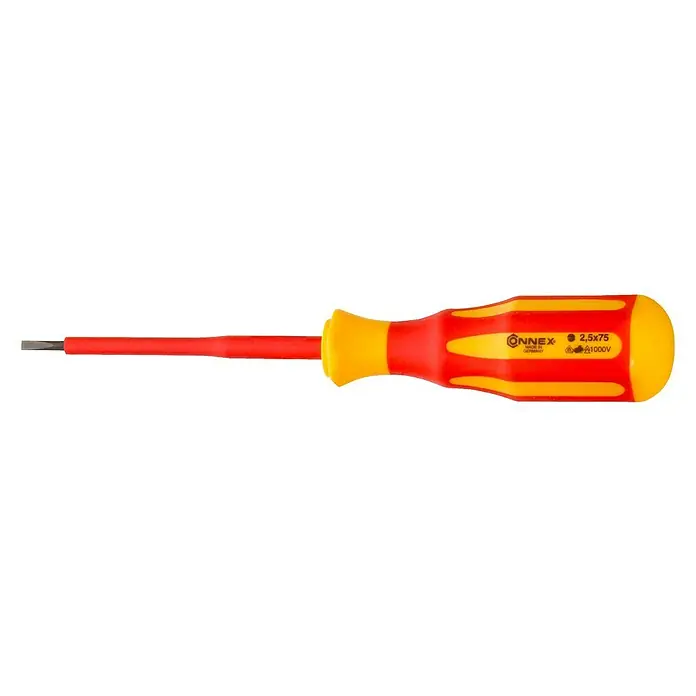 Destornillador para electricista COX336025 - SL 2,5 mm, Longitud de la hoja: 75 mm