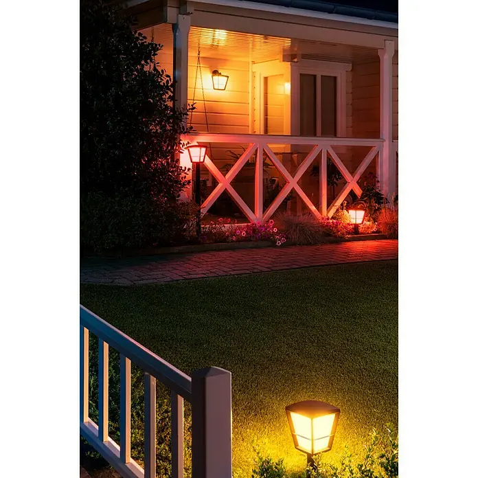 Philips Hue LED-Sockelleuchte White & Color Ambiance Econic - 1-flammig, 15 W, Lichtfarbe: Mehrfarbig, IP44
