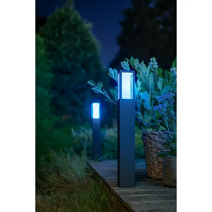 Philips Hue LED-Wegeleuchte White & Color Ambiance Impress - 77 cm, Aluminium, Lichtfarbe: Mehrfarbig