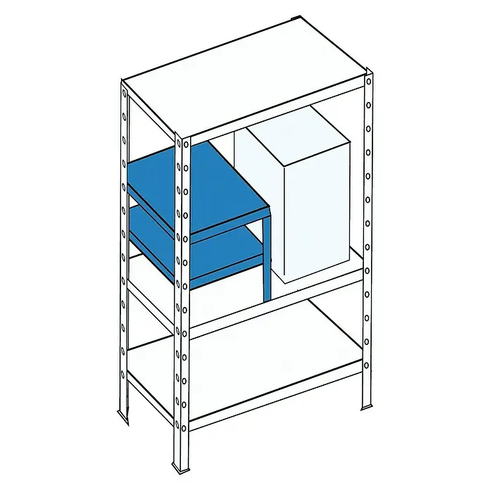 Regalux Winkelprofil - L x B x H: 4 x 4 x 150 cm, Verzinkt - Vorderansicht