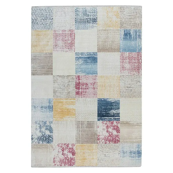 Kayoom Kurzflorteppich Antigua I - Bunt, 290 x 200 cm, 100 % Polyester - Ansicht von oben
