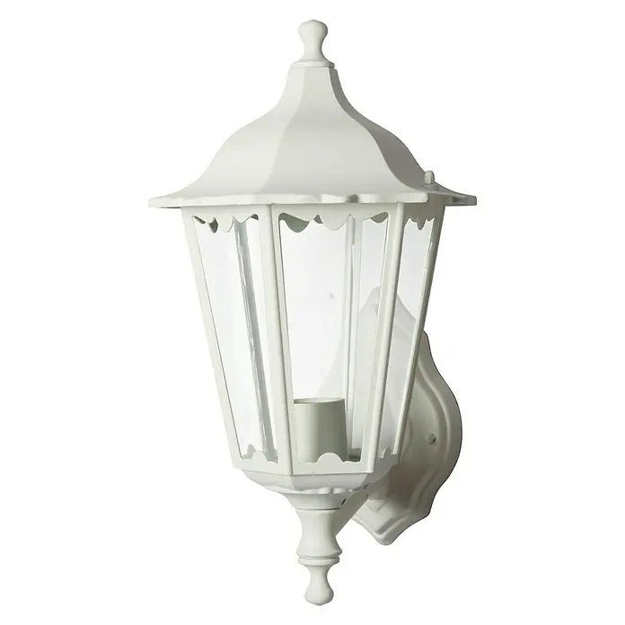 Luceco Praga Aplique exterior - 100 W, 28,3 x 22,4 x 42 cm, Blanco, IP44, Ascendente
