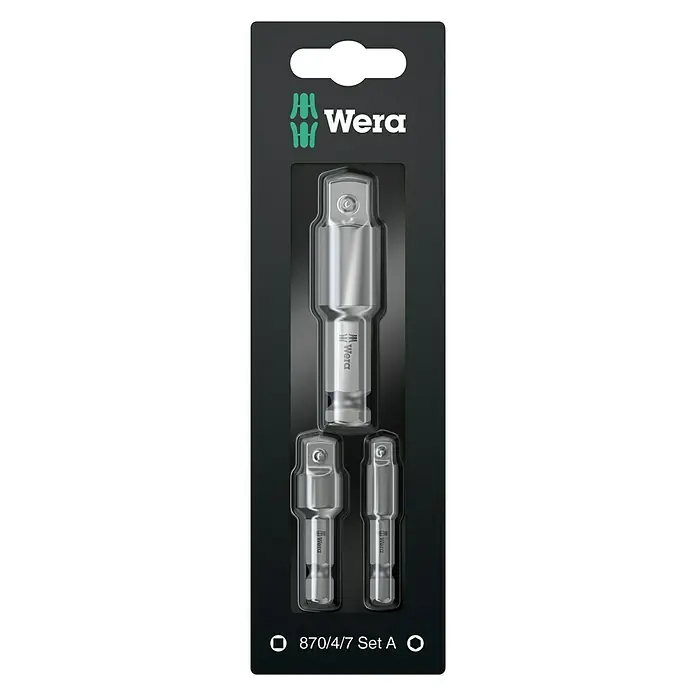Wera Set nastavaka - 1/4", 3/8", 1/2", 6-bridni - Pogled sprijeda