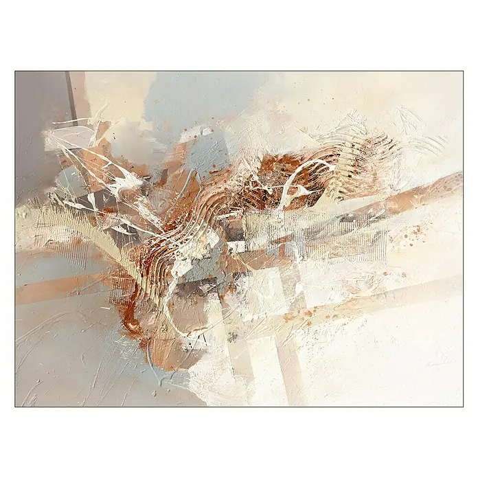 ProArt Leinwandbild - Grey & Brown, B x H: 120 x 90 cm - Vorderansicht
