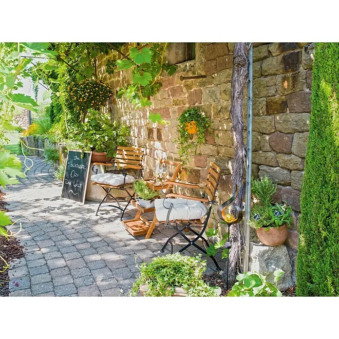 Sunfun Diana Drveni stalak za cvijeće - 40 x 65 x 80 cm, Akacija, Prirodno smeđe boje
