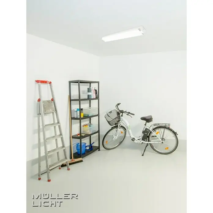 Müller-Licht LED-Wand- & Deckenleuchte Basic 2 - 60 W, Weiß, L x B x H: 120 x 7,5 x 5 cm